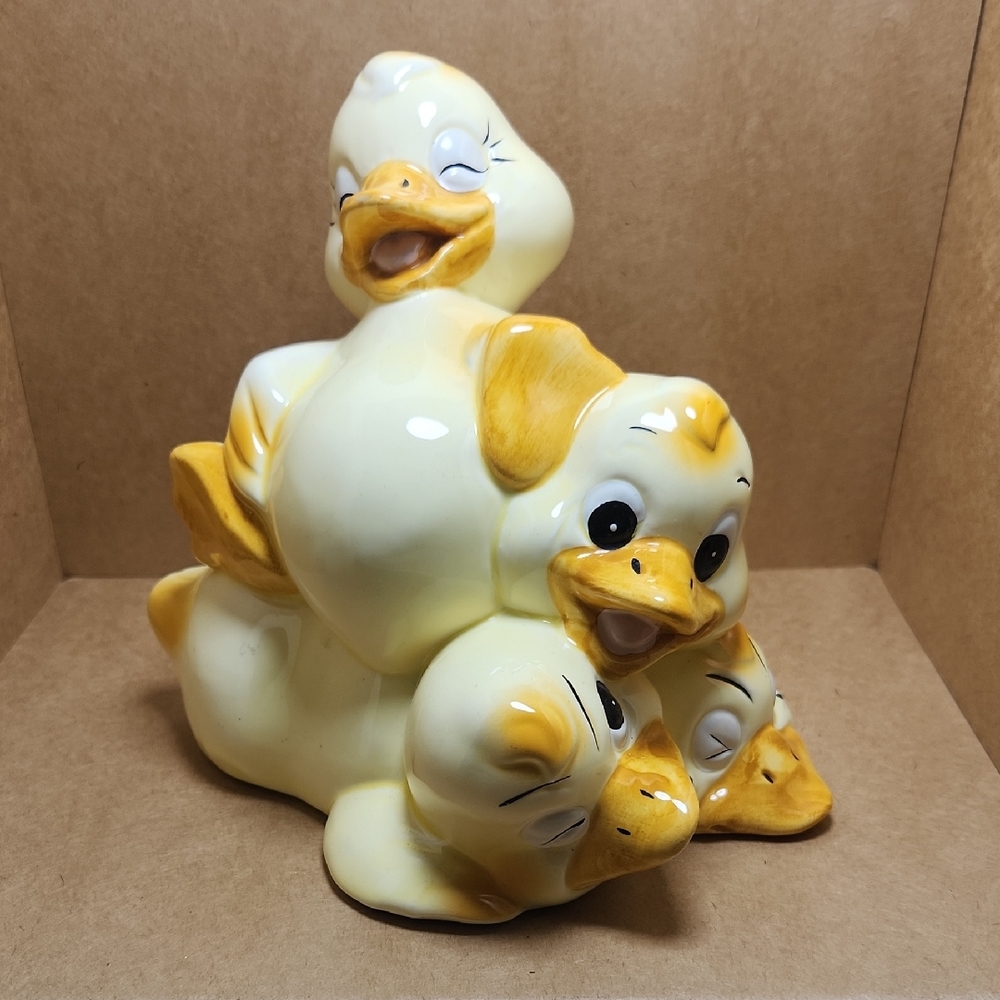 ***SALE 3 for $20*** Vintage Duck Figurine Stack Tawain Piggy Bank With Stopper
